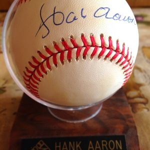 Hank Aaron Signed Official Ball